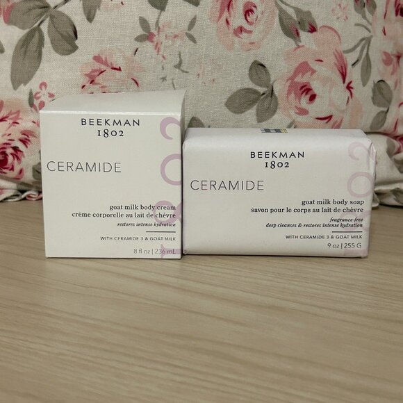 Beekman 1802 Ceramide Goat Milk Bar Soap and Body Cream - Picture 9 of 9